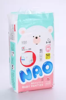 Трусики-подгузники NAO M (5-10кг), 50 шт