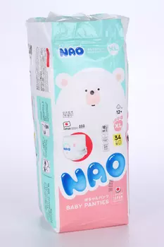 Трусики-подгузники NAO XL (12+ кг), 34 шт