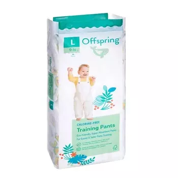 Трусики-подгузники Offspring L (9-14кг), 36 шт, Авокадо