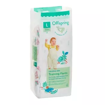 Трусики-подгузники Offspring L (9-14кг), 36 шт, Совы