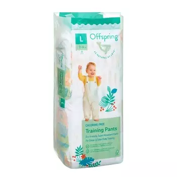 Трусики-подгузники Offspring L (9-14кг), 36 шт, Лес