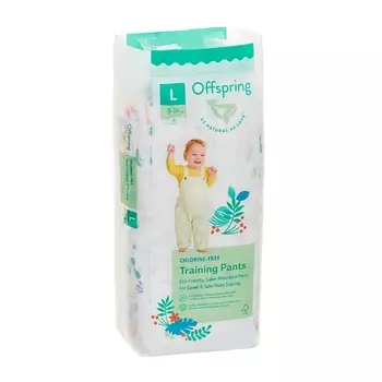 Трусики-подгузники Offspring L (9-14кг), 36 шт, Джунгли