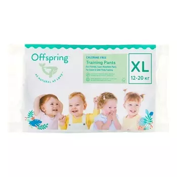 Трусики-подгузники Offspring Тревел пак XL (12-20 кг), 3 шт, три расцветки