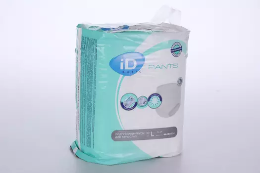 Трусы-подгузники ID pants basic д/взрослых L, 10 шт
