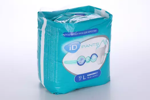 Трусы-подгузники ID pants д/взрослых L, 10 шт