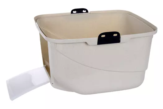 Туалет Чистый котик д/кошек закрытый с корзиной с фильтром 50х40х41 см синий