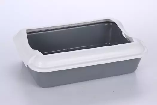 Туалет с бортом, 37 27 11,5 см, серый