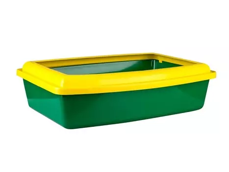 Туалет ВАКА д/кошек глубокий с бортиком 43х32,5х12 см зеленый