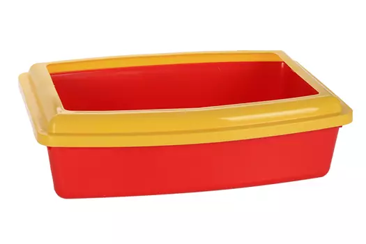 Туалет ВАКА д/кошек глубокий с бортиком красный (54055)