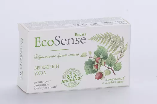 Туалетное Крем-мыло Весна Ecosense папоротник/лесной орех, 90 г