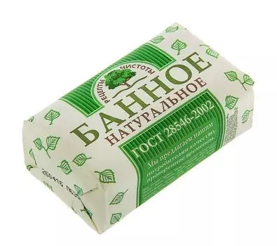 Туалетное твёрдое мыло "Банное", 180 г