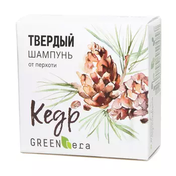 Твердый шампунь Green era кедр против перхоти, 55 г