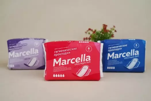 Ультратонкие женские гигиенические прокладки Marcella дневные Super