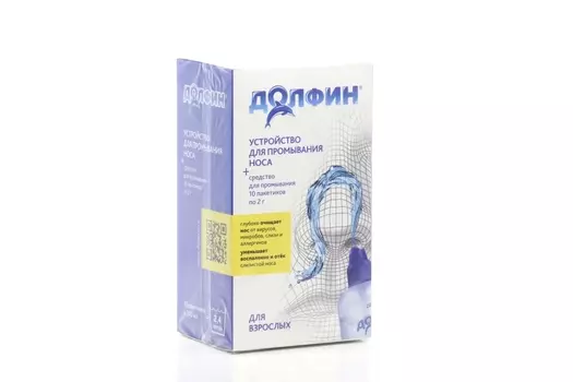 Устройство Долфин д/промыв д/взросл+средство 10 пак