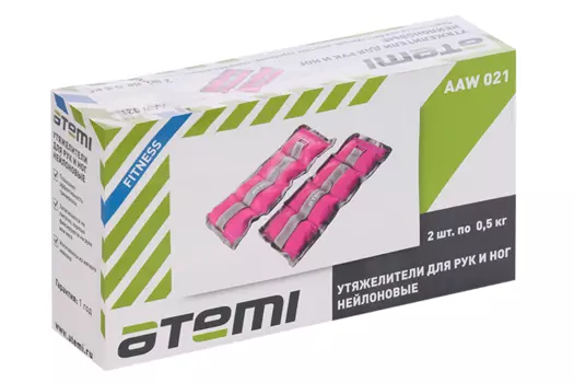 Утяжелители Atemi AAW021 нейлоновые 0,5 кг, 2 шт