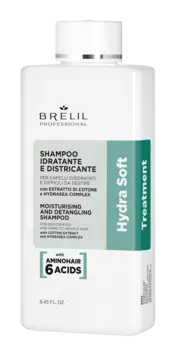 Увлажняющий и распутывающий шампунь Brelil professional AMINO TREATMENT для сухих и непослушных вол
