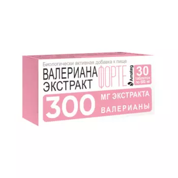 Валериана экстракт форте Аматег, 30 шт, таблетки