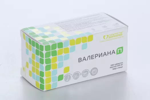 Валериана П, 205 мг, 200 шт, таблетки