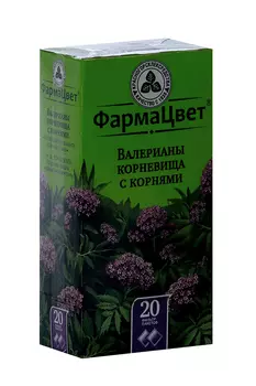 Валерианы корневища с корнями ФармаЦвет, 1,5 г, 20 шт, сырье растительное измельченное
