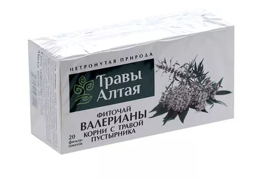 Валерианы корни с пустырником серии Алтай, 1,5 г, 20 шт