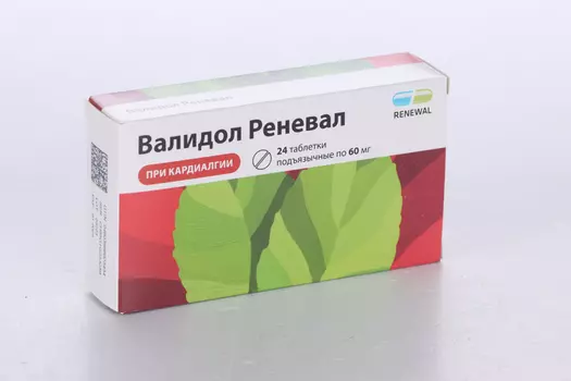 Валидол Реневал 60 мг, 24 шт, таблетки подъязычные
