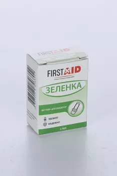 Валик Ферстэйд мед ватный пропитан р-ром бриллиант зеленого 1% футляр-аппликатор, 2 мл
