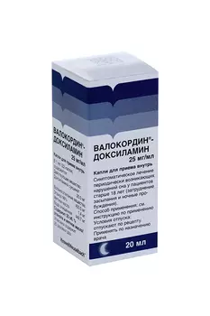 Валокордин-Доксиламин 25 мг/мл, 20 мл, капли для приема внутрь