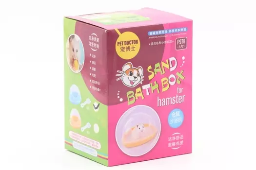 Ванночка Шурум-Бурум д/купания хомяков/мышей с совком голубая