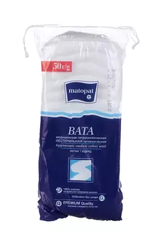 Вата н/с гигиен Матопат Зиг-заг, 50 г