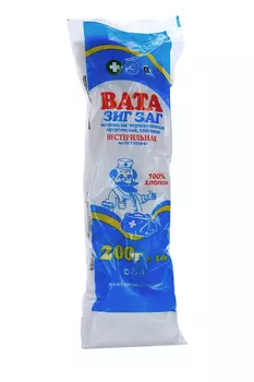 Вата н/с Зиг-Заг, 200 г, Лейко