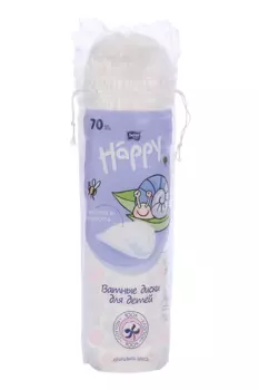 Ватные диски Bella baby Happy д/дет, 70 шт
