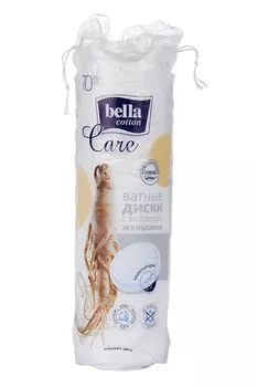 Ватные диски Bella Cotton Care с экстрактом женьшеня, 70 шт