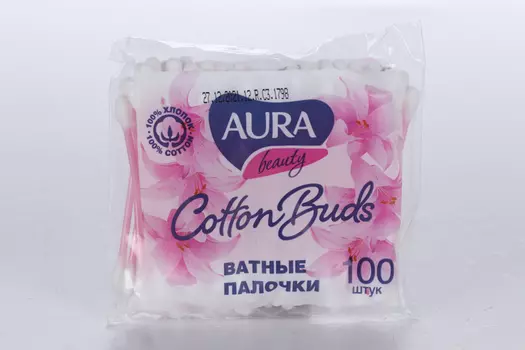 Ватные палочки Аура, 100 шт
