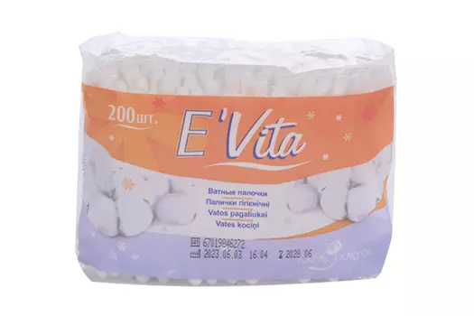 Ватные палочки Е Вита, 200 шт, (BC-081-F200-001)