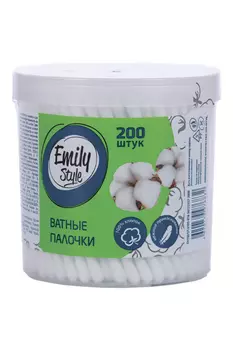 Ватные палочки Emily Style банка, 200 шт