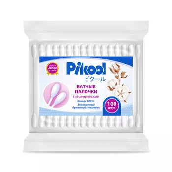 Ватные палочки гиг Пикул, 100 шт, пакет