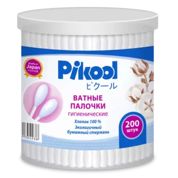 Ватные палочки гиг Пикул, 200 шт, банка