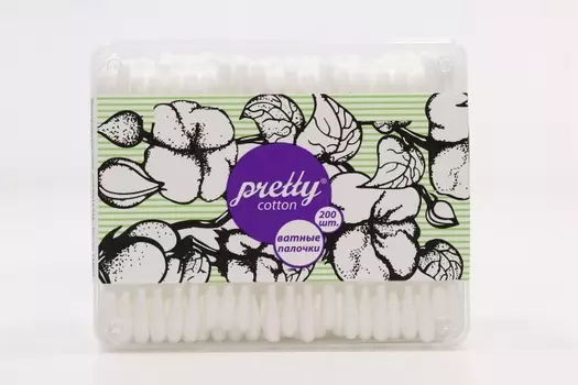Ватные палочки гиг Претти Коттон, 200 шт