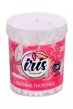Ватные палочки Консумед Ирис бай, 100 шт, цилиндр