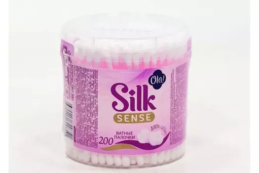 Ватные палочки Ола силк сенс, 200 шт, банка