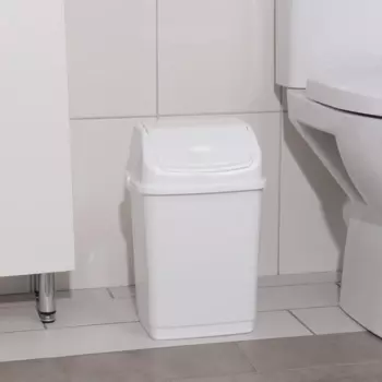 Ведро Росспласт д/мусора Камелия 8 л, цвет белый