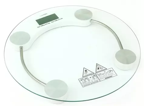 Весы напольные LuazON LVE-001, электронные, до 180 кг, (1 х CR2032), белые