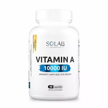Витамин А-10000 МЕ Solab, 60 шт, капсулы