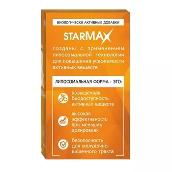 Витамин B12 Starmax липосомальный, 290 мг, 60 шт, капсулы