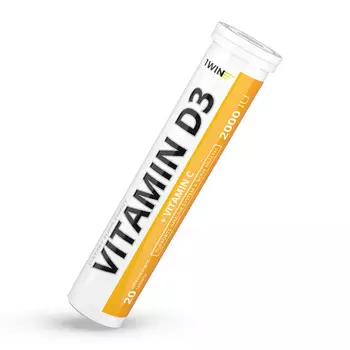 Витамин D3 2000 IU 1WIN, 20 шт, таблетки шипучие