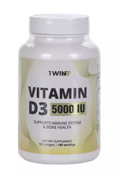 Витамин Д3 5000 МЕ 1WIN, 180 шт, капсулы БАД