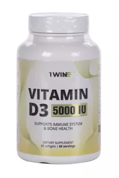 Витамин Д3 5000 МЕ 1WIN, 60 шт, капсулы