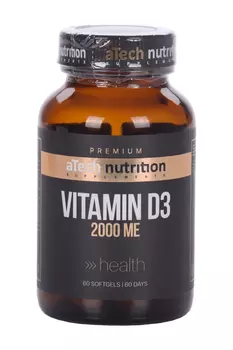Витамин Д3 aTech Nutrition, 60 шт, капсулы желатиновые мягкие