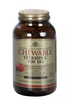 Витамин С, 500 мг, 90 шт, таблетки жевательные малина