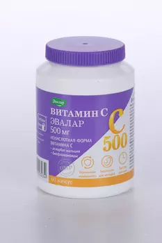 Витамин С Аскорбат кальция, 500 мг, 60 шт, капсулы